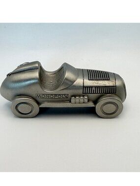 Monopoly 3.5" Pewter Race Car Token 1998 Hasbro W.T. Wilson USA Desk Collectible